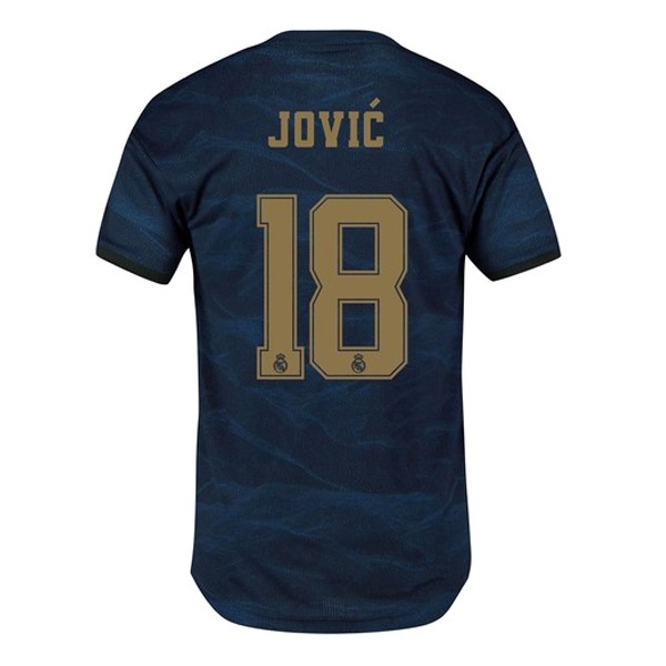 Camiseta Real Madrid NO.18 Jovic 2ª 2019/20 Azul